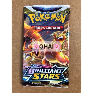 MỘT PACK GÓI LẺ Thẻ Pokemon TCG Sword &amp; Shield Brilliant Star Chính Hãng Mới 100%