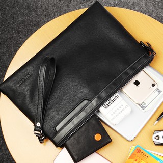Túi Clutch cầm tay nam màu đen TD06