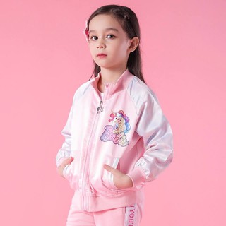 Áo khoác gió bé gái màu hồng hình BARBIE dễ thương