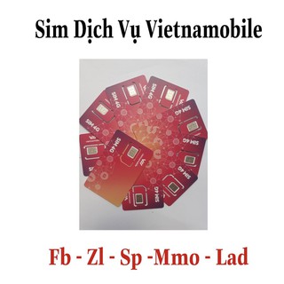 Sim dịch vụ Vietnamobile nghe gọi tạo facebook,shopee,zalo,lad,mmo
