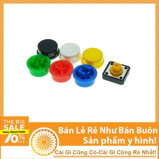 Vỏ Nút Nhấn B3F 10mm - Tròn Màu Đỏ (Chưa có nút nhấn)