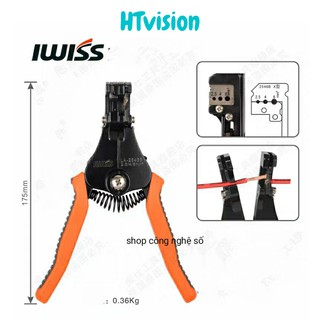 Kìm tuốt dây điện nhanh IWISS LA-2546B, kìm tuốt dây điện năng lượng mặt trời, tiết diện lõi 2.5  4.0 6.0mm2