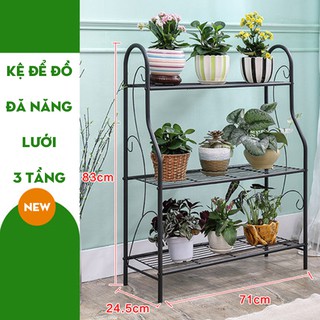 Kệ hoa 3 tầng đẹp để ngoài ban công H954