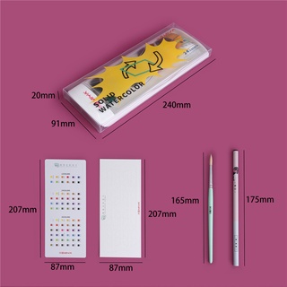Màu nước Miya Rhombus Solid Watecolor Kits - 24 màu