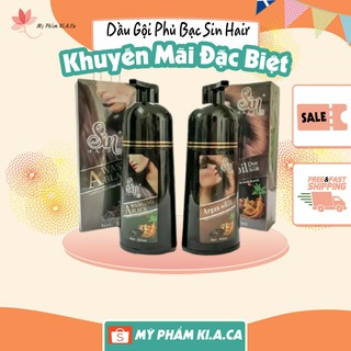 Dầu gội phủ bạc Sin hair nhân sâm Nhật Bản - tóc đen nâu đều màu 500ml
