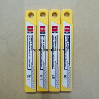 Combo 5 Tép Lưỡi Dao Rọc Giấy Nhỏ Deli (50 Lưỡi Dao) (Hàng Chính Hãng)
