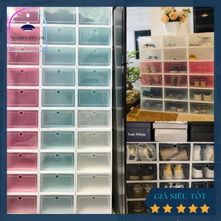 Hộp Đựng Giày Nắp Nhựa Cứng, Size Lớn Nhiều Màu