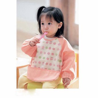 Yếm Tay Dài Kèm Máng Chống Thấm Nước Dành Cho Bé Yêu Ăn Dặm