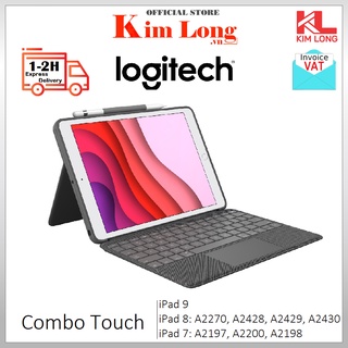 Logitech Combo Touch for iPad Gen 7, 8 &amp; 9 Bao da kèm bàn phím ( 920-009726 )- Bảo hành 12 tháng