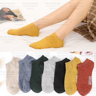 Vớ ngắn Cotton màu trơn sz Nữ 15k / đôi