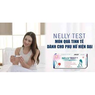Que thử thai NELLY - Bản to 5mm, cốc tay cầm, cho kêt quả nhanh, chính xác - che tên khi giao hàng