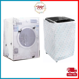 [Mẫu Mới] Áo Trùm Máy Giặt Chống Bụi, Che Mưa, Chất Liệu Nhựa Dày Cao Cấp Cho Máy 6-8kg - MTDDT