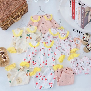 Đồ bộ quần áo dài tay trẻ em - Bộ piijama bé gái QATE806
