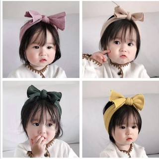 (Ảnh thật) Turban vải trơn buộc nơ