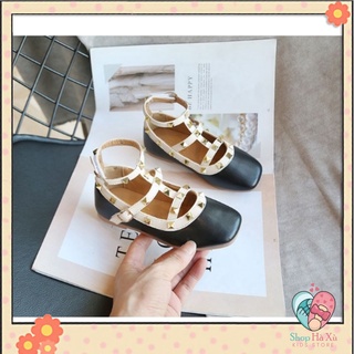 [Hà Xu shop] Giày búp bê cổ cao đính đinh vàng sang trọng cho bé gái