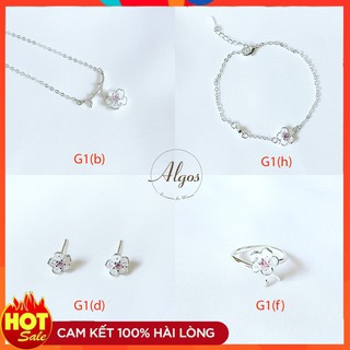 Bộ trang sức nữ - Hoa hồng ⚡️ ƯU ĐÃI TOÀN SHOP ⚡️ Bạc 925 sáng bền, thiết kế tinh tế phù hợp mọi phong cách, sự kiện