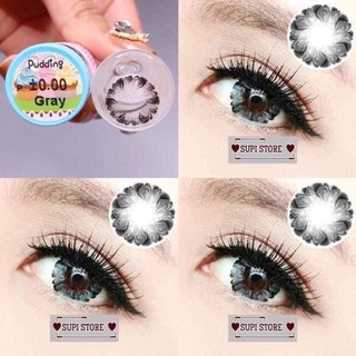 Lens - kính áp tròng hoa xám giãn tròng sử dụng 1 năm (tặng kèm khay đựng)
