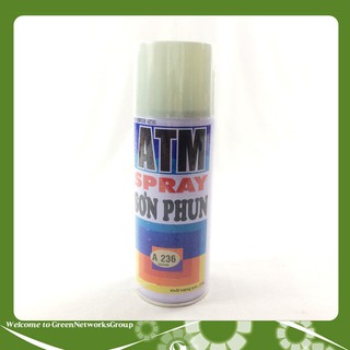 Sơn xịt ATM, sơn phun ATM Spray, trang trí xe máy, màu xám nhạt A236 – GreenNetworks