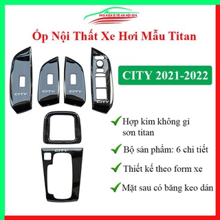 Ốp nội thất cho xe ô tô City 2021-20221 vân titan