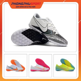 Giày Đá Bóng Mercurial Vapor 13 Academy MDS003 Trắng Đen Đế TF