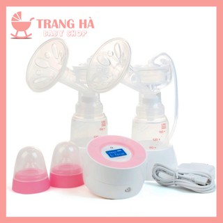 [Mã MKBC13 giảm 80k đơn 1 triệu] SALE SỐCMáy hút sữa điện đôi Unimom Minuet có màn hình LCD có pin sạc kèm adapter