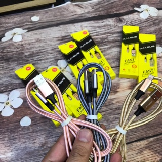 Dây sạc iphone / Micro / type c sạc nhanh chính hãng LKGUS dây dù siêu bền