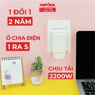 Ổ chia điện, ổ chia đầu nối thông minh SOPOKA Q3T-Q5T chia 3 chia 5 siêu gọn, siêu tiết kiệm