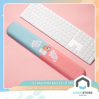 Lót bàn phím bảo vệ cổ tay GADO miếng lót chuột silicon thanh dài 44x8 CM
