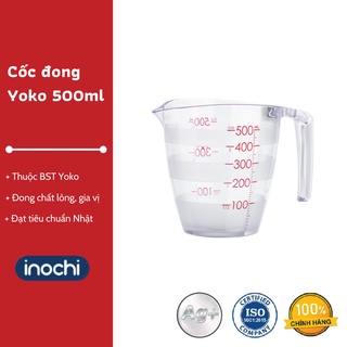 Cốc đong chia vạch Yoko Inochi 200ml / 500ml - Cốc đong thực phẩm, đong chất lỏng, Chống va đập tốt, Chất lượng Nhật Bản