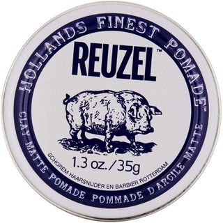 Sáp giữ nếp trung bình không bóng Reuzel Clay Matte Pomade 35gr