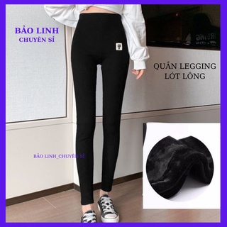Quần Legging Lót Lông Nữ Cạp Cao,Quần Ấm Mùa Đông Chất Nỉ  Rét Đại Hàn Manike