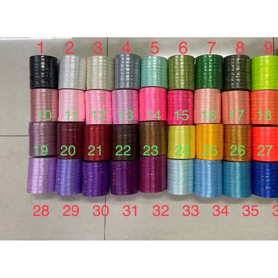 Ruy băng lụa 1 cm/cuộn