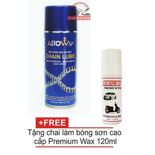CHAI XỊT BÔI TRƠN SÊN XE MÁY ARROW CHAIN LUBE 400ML TẶNG WAS DƯỠNG BÓNG 120ML
