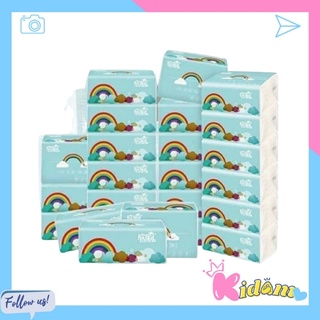 Giấy ăn cầu vồng 1 hộp khăn giấy cầu vồng XINMIE siêu dai 3 lớp
