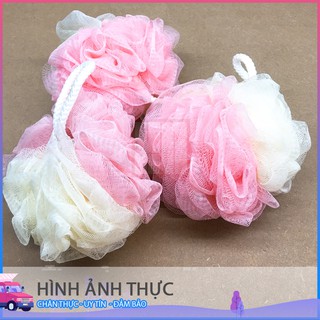 Bông tắm tròn cao cấp 2 màu KN STORE sợi nylon mềm mại