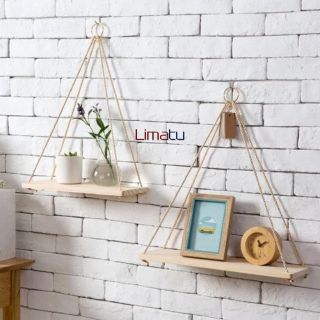 Kệ trang trí treo tường có dây set/ 1 kệ