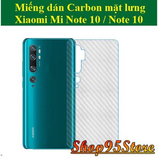 Miếng dán Carbon mặt lưng Xiaomi Mi Note 10 / Note 10