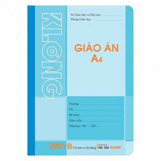 Sổ Giáo án KLONG A4 200 Trang; MS: 368