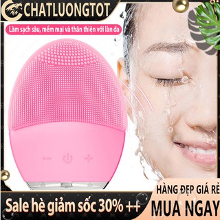 Thiết bị làm sạch da sóng siêu âm - Bàn chải rửa mặt silicone - Làm sạch lỗ chân lông mụn trứng cá và mụn đầu đen