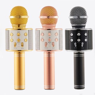 Micro Không Dây BLUETOOTH [ BẢO HÀNH 1 THÁNG] Tiện Dụng Chất Lượng Cao WS-858 ĐA NĂNG 6 TRONG 1 HÁT KARAOKE,