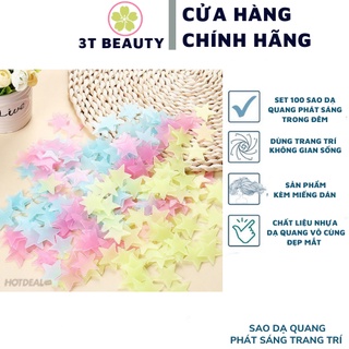 Sao dạ quang phát sáng nhiều màu ban đêm ( túi 100 sao)