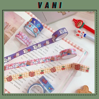 ( Ngẫu Nhiên ) Băng Keo Dán Họa Tiết Dễ Thương Trang Trí Sổ Tay, Nhật Kí - Vani Store [VPP00184]