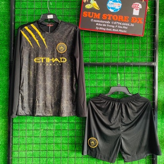 Quần Áo Đá Bóng CLB Man City Dài Tay 03 Độc Lạ Mẫu Mới_Mẫu Áo Đấu Hot, Giá Tốt 2021-2022