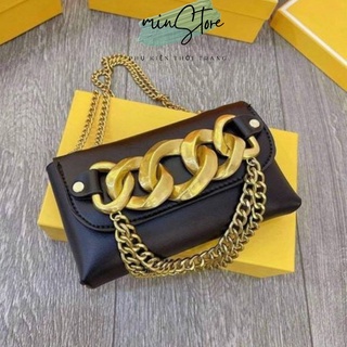Túi xách nữ mã X1, túi đeo chéo, đeo hông, đeo bụng, phong cách mới lạ, độc đáo, da cao cấp, mềm mịn, màu đen