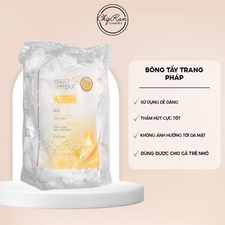 Bông tẩy trang Pháp Tetra Medical Carrés de Coton 600 miếng mềm mại thấm hút tốt