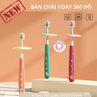 Bàn chải đánh răng cho bé Starry, bàn chải xoay siêu mềm trẻ em - Giúp bé vệ sinh răng miệng hiệu quả