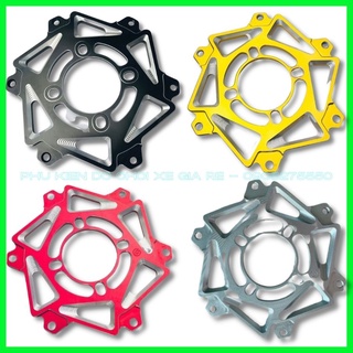 Lòng Đĩa 4 lỗ, Lòng Nhôm CNC Nguyên Khối, 4 lỗ, gắn Thông Dụng mọi loại xe - 4 màu như hình lựa chọn