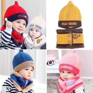 [GIÁ SỐC] Set mũ len khăn ống ấm áp cho bé Ma Baby