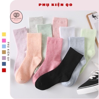 Tất vớ trơn cổ cao nhiều màu kiểu dáng trẻ trung - TT20