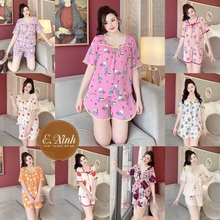 [Free Ship] Pijama áo ngắn tay quần dùi - Đồ ngủ cộc tay quần ngắn
